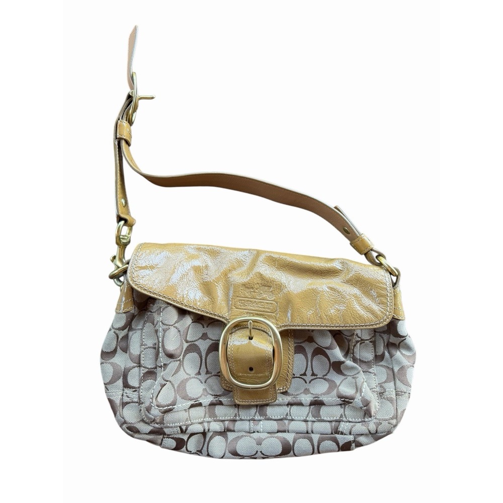 vintage y2k Coach Soho Signature Buckle Flap Shoulder Bag